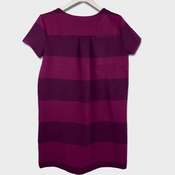 Gap Box Pleat Wide Stripe Pink Dress size Medium NEW - Picture 2 of 6